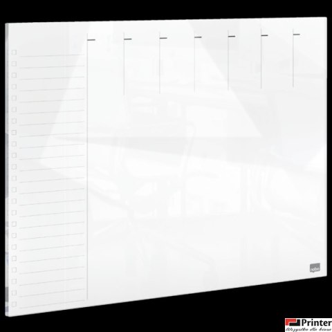 Tablica szklana suchościeralna z planerem tygodniowym Nobo Home 1915602