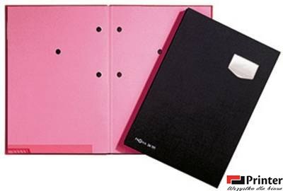 Teczka do podpisu DE LUXE, 10-cz., czarny, r óż przekł. P2410204 DURABLE (X) SALE