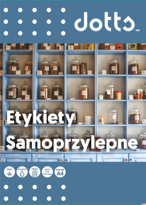 Etykiety samoprzylepne DOTTS A4 (100ark) 38x21,2mm (65 etyk/arkuszu)