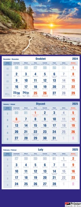 Kalendarz trójdzielny 2026 Morze Michalczyk i Prokop T-105T-02