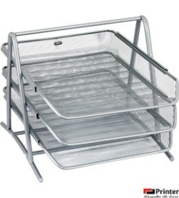 Stojak na dokumenty GR-069S srebrny metalowy siatka GRAND 120-1118