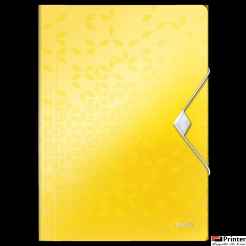 Teczka z gumką PP Leitz WOW, 15 mm, żółta 45990016