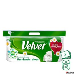 Papier toaletowy Velvet rumianek & aloes 8 rolek