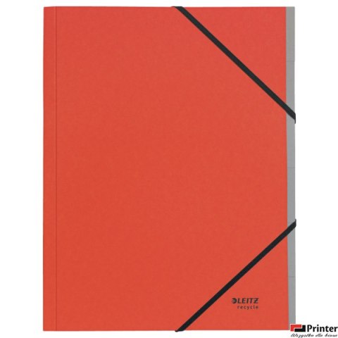 Teczka z 6 przekładkami Leitz Recycle A4, czerwony 39140025