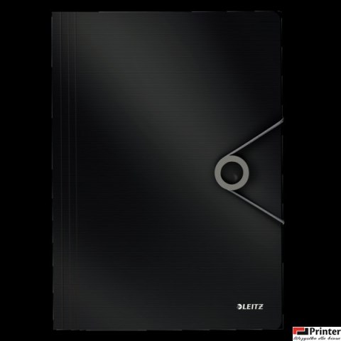 Teczka z gumką PP LEITZ SOLID A4 czarna 45631095